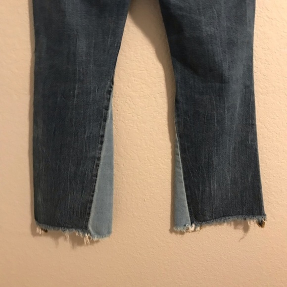 Anthropologie Pilcro High Rise 2 Tone Ankle Jeans - Picture 5 of 8